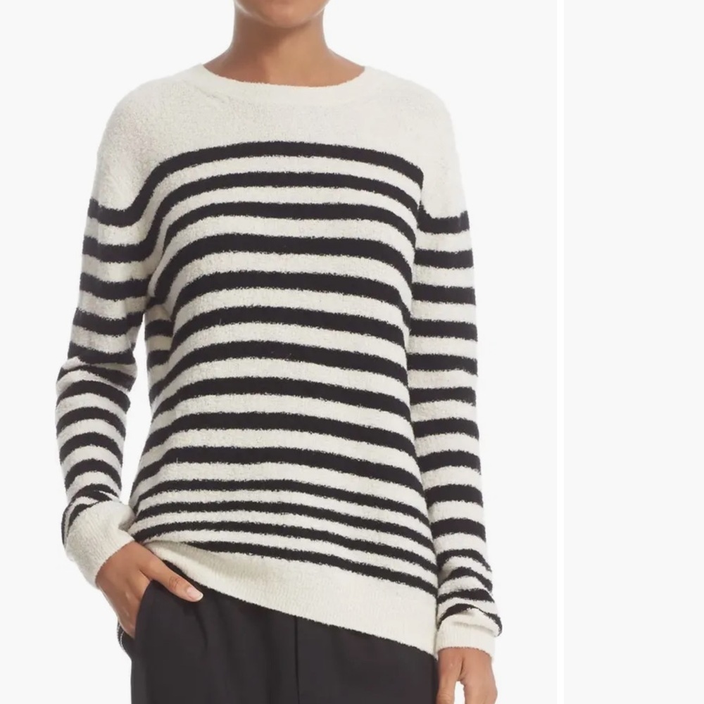 Vince‎ Engineered Stripe Wool Blend Nautical Pullover Sweater Women’s Sz XS